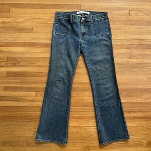 GAP Jeans Womens 10R Blue Long and Lean Stretch Bootcut Front Patch Pockets